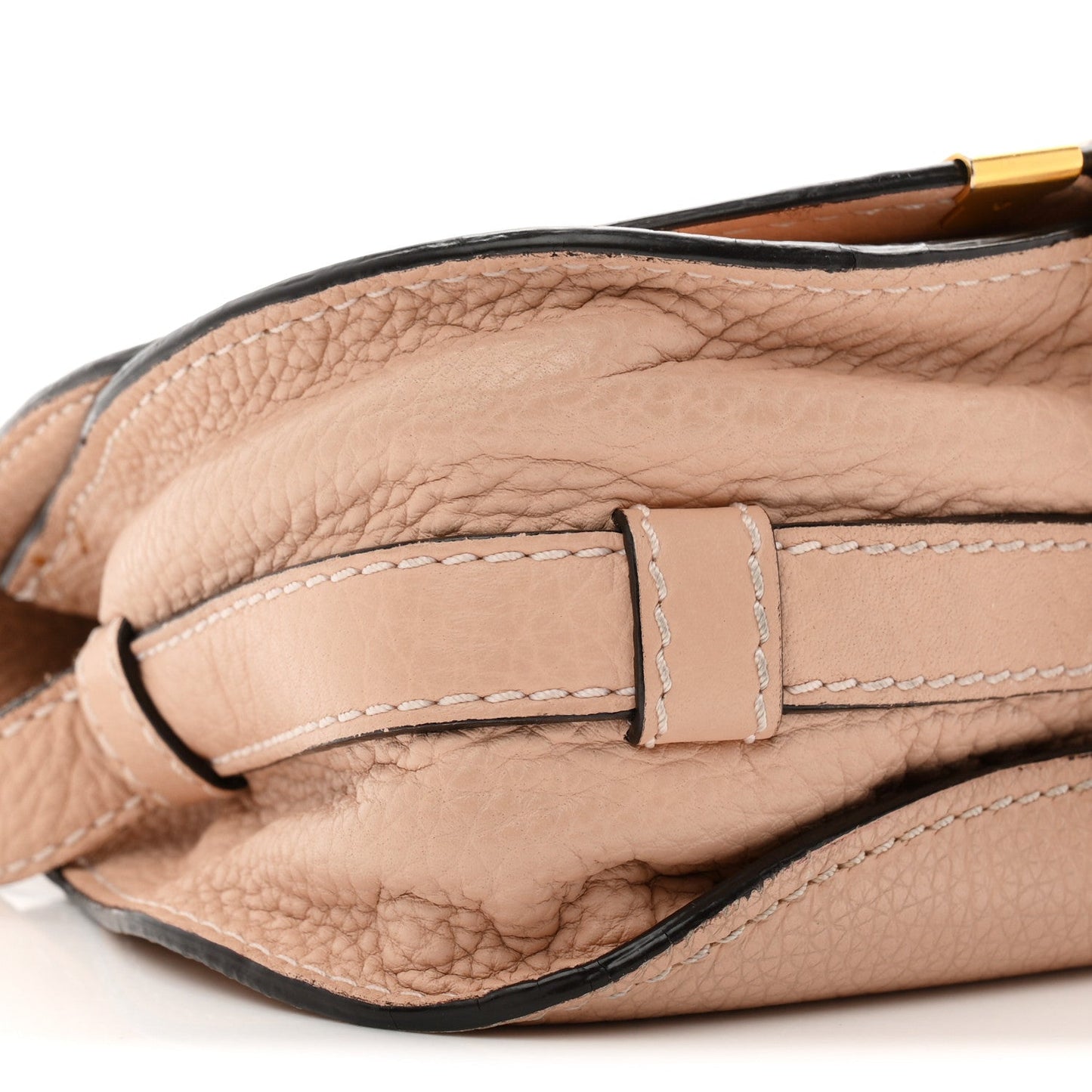 Calfskin Mini Marcie Round Crossbody Bag Blush Nude