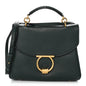 Calfskin Small Margot Top Handle Satchel Verde Olivo