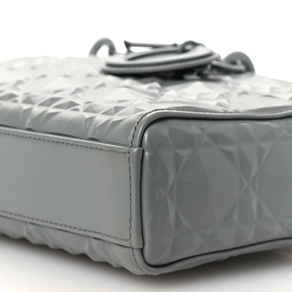 Calfskin Cannage Diamond Medium Lady D-Joy Grey