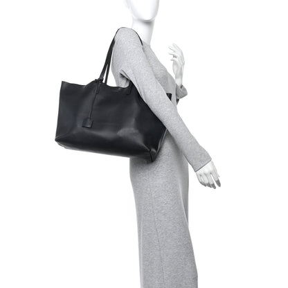 Calfskin Large Shopping Tote Black