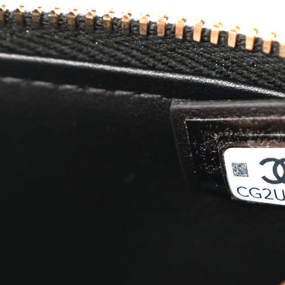 Caviar Quilted Top Handle Slim Vanity With Chain Black