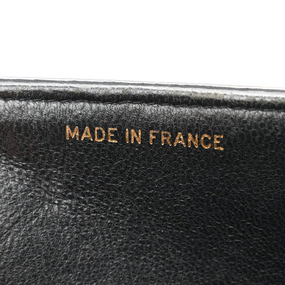 Patent Vertical Quilted Jumbo Single Flap Black
