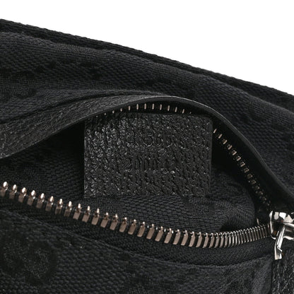 GG Monogram Double Pocket Belt Bag Black