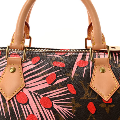 Monogram Jungle Dots Speedy 30 Sugar Pink Poppy