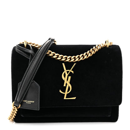 Velvet Small Monogram Sunset Black