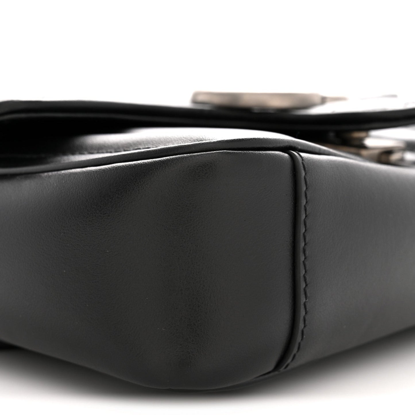 Calfskin Matelasse Aria Mini GG Marmont Shoulder Bag Black