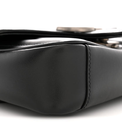 Calfskin Matelasse Aria Mini GG Marmont Shoulder Bag Black
