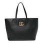 DOLCE GABBANA Calfskin Medium Fefe Tote Black