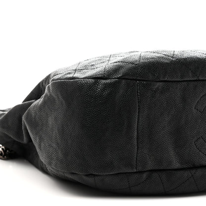 Caviar Quilted Simply CC Hobo Black