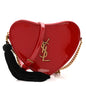 Patent Heart Monogram Crossbody Red