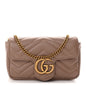 Calfskin Matelasse Super Mini GG Marmont Shoulder Bag Porcelain Rose