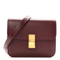 Liege Calfskin Teen Classic Box Flap Bag Burgundy