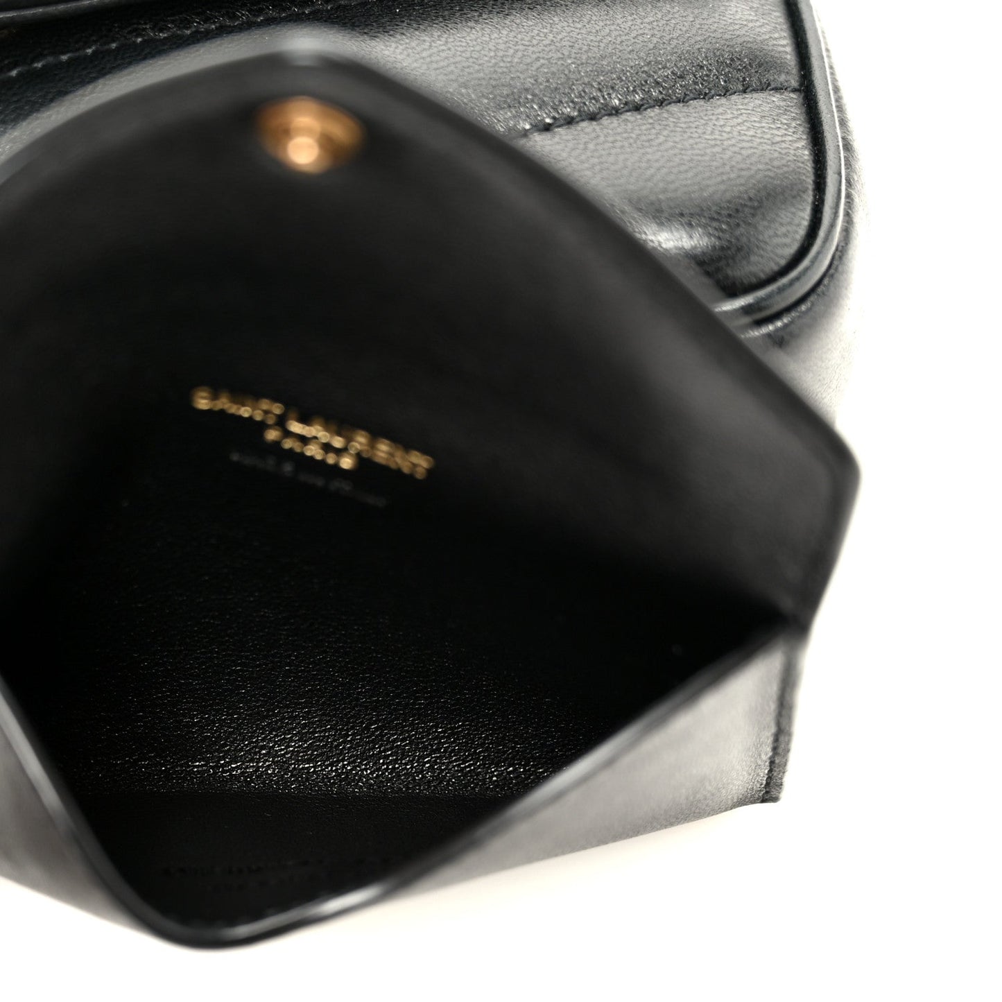 Lambskin Chevron Quilted Mini Loulou Black