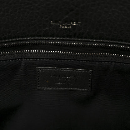 Grained Lambskin Monogram Large Niki Chain Satchel Black