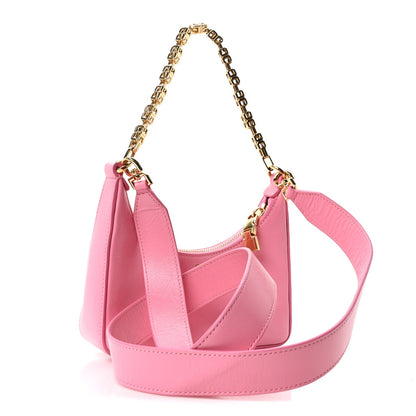 Smooth Calfskin Mini Moon Cut Out Shoulder Bag Bright Pink