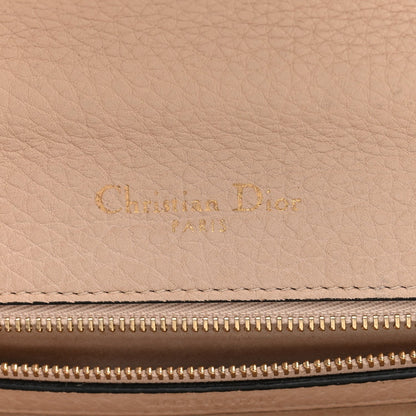 Grained Calfskin Medium Diorama Flap Bag Nude