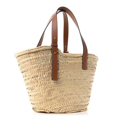 Raffia Basket Tote Bag Natural Tan