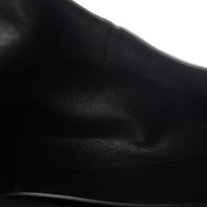 Grained Lambskin Cassandre Envelope Pouch Black