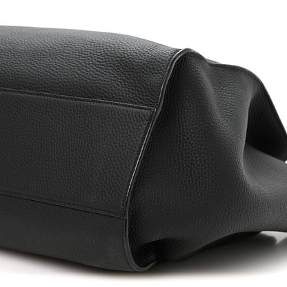Matte Grained Calfskin Marlo 17 Black