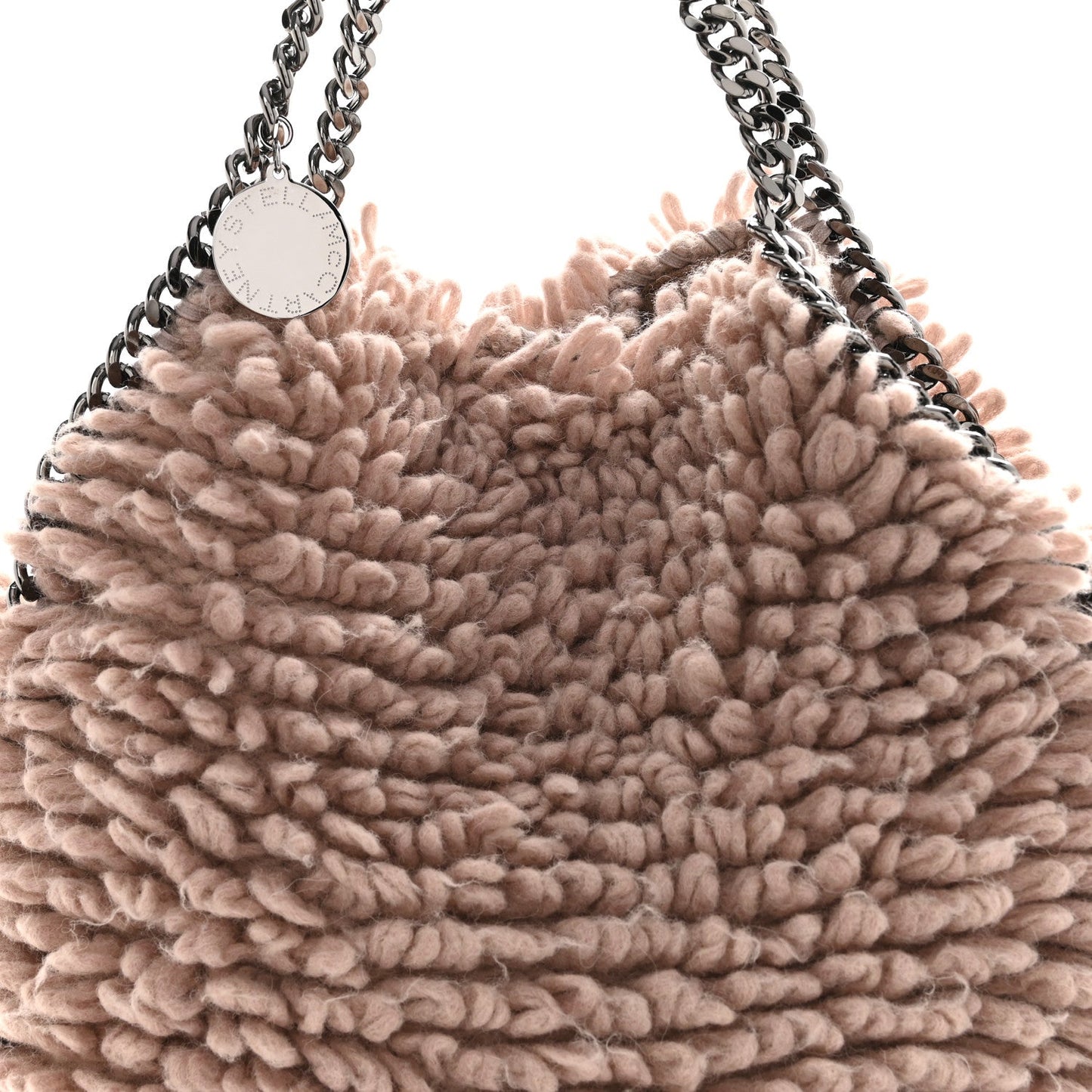 Wool Fur Small Falabella Tote Pink