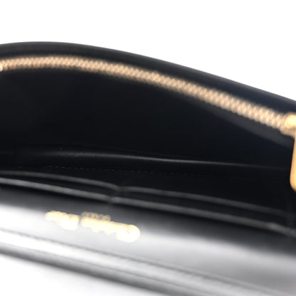 Calfskin J'Adior Wallet on Chain Pouch Black