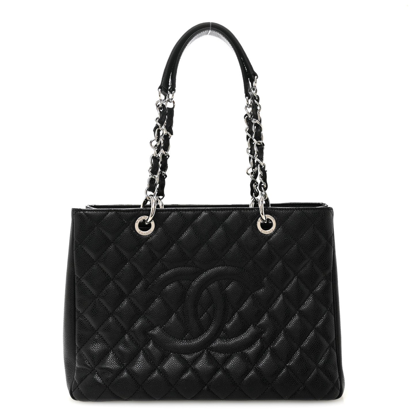 Caviar Quilted Grand Shopping Tote GST Black