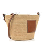 Calfskin Raffia Paulas Ibiza Pochette Bag Natural Tan