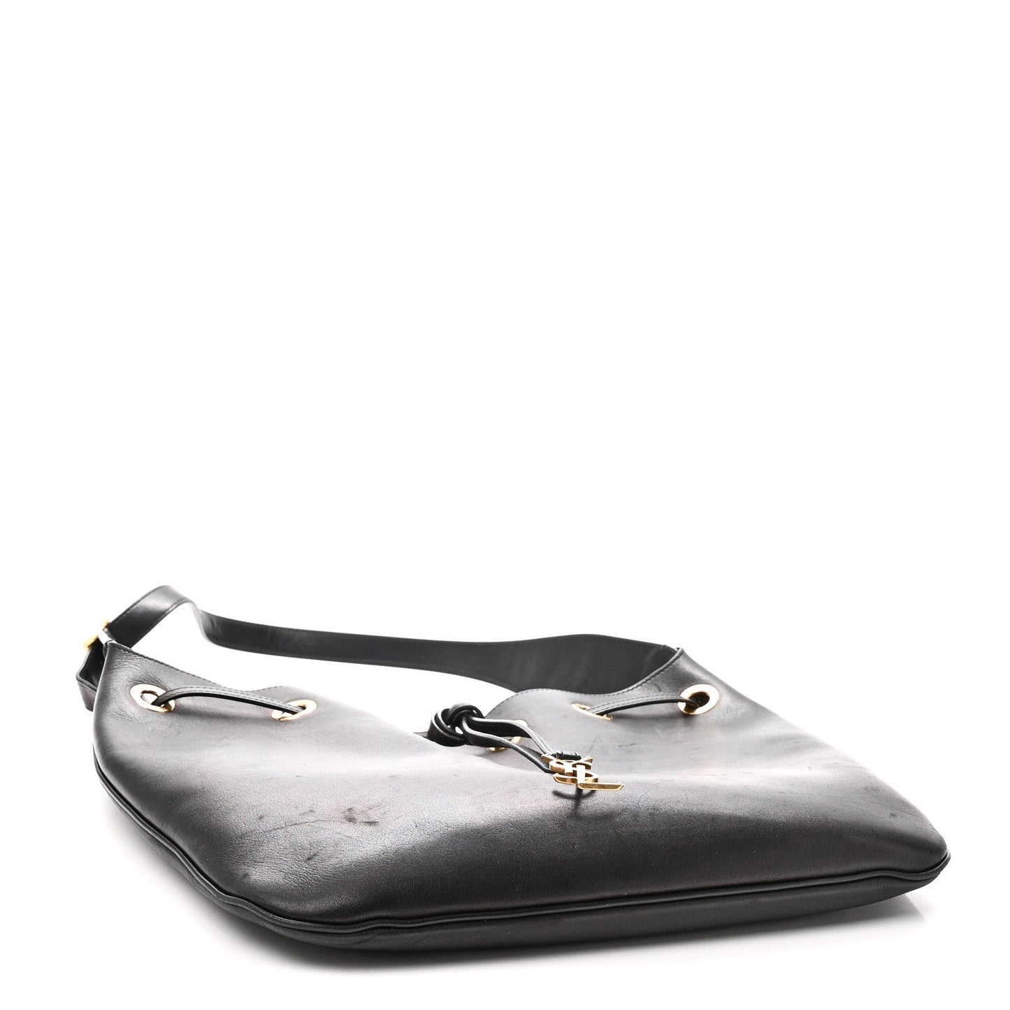 Smooth Calfskin Paris VII Large Flat Hobo Black