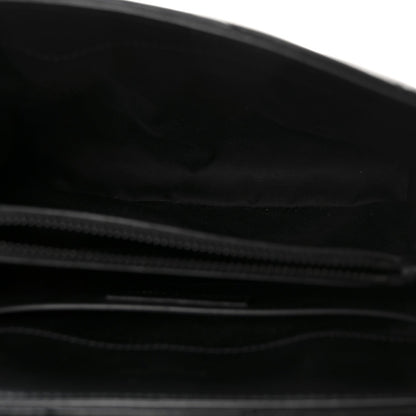 Calfskin Y Quilted Monogram Monochrome Small Loulou Chain Satchel Black