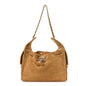 Suede Quilted Small Chanel 25 Handbag Beige