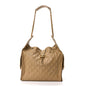 Caviar Quilted Medium Chanel 25 Handbag Dark Beige