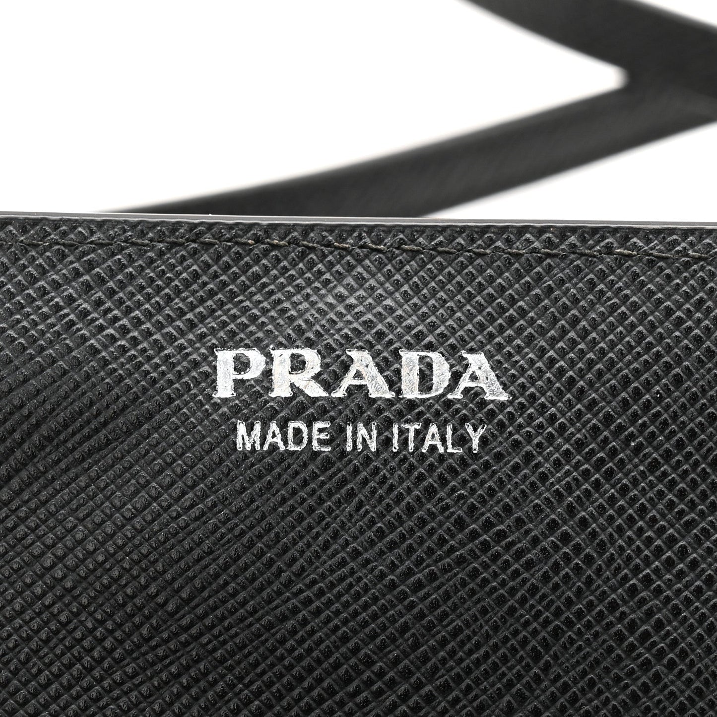 Saffiano Metal Flap Wallet With Strap Black