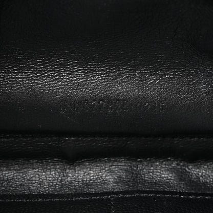 Grain De Poudre Matelasse Chevron Monogram Chain Wallet Black