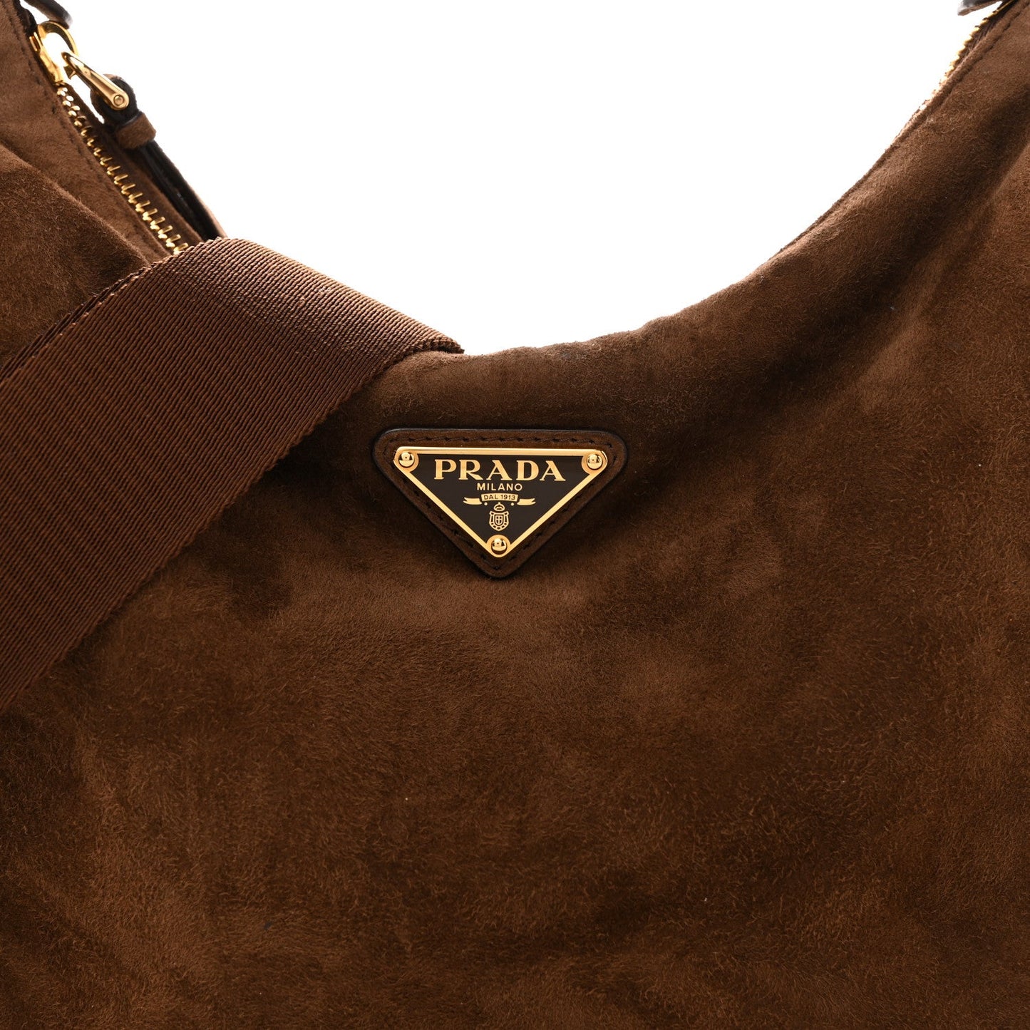 Suede Large Explore Shoulder Bag Cocoa Brown
