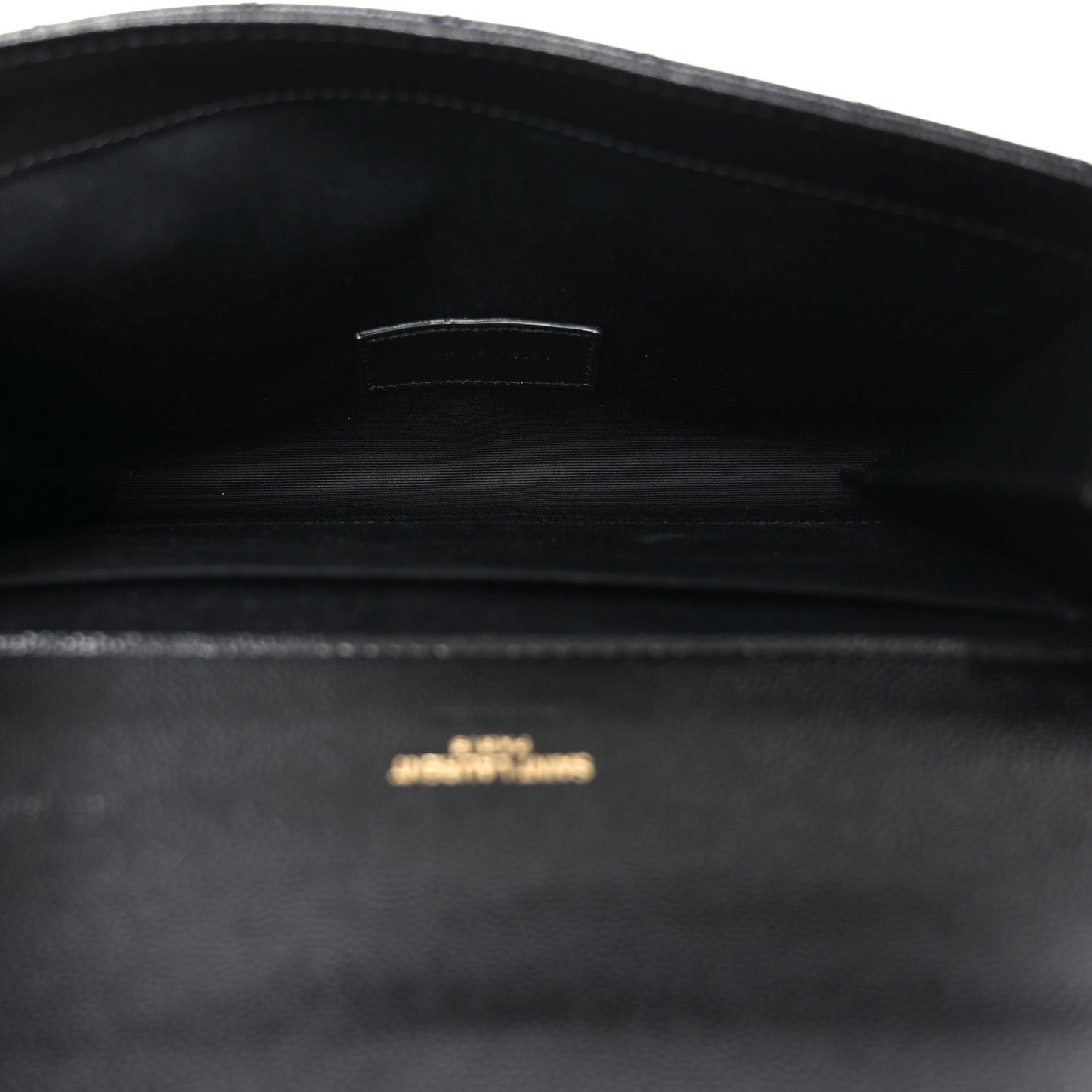 Grain De Poudre Textured Mixed Matelasse Triquilt Monogram Clutch Black