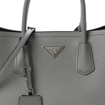 Saffiano Cuir Medium Double Bag Marmo