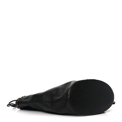 Santorini Lux Calfskin Y Drawstring Tote Black