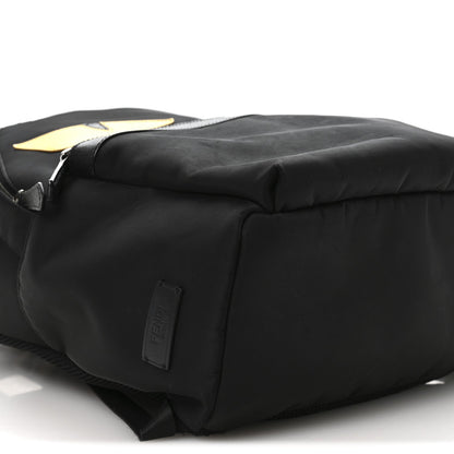 Nylon Vitello Elite Monster Eyes Rounded Backpack Black Yellow