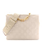 Lambskin Embossed Monogram Coussin PM Beige Cream