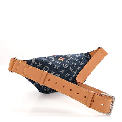 Monogram Flower Denim Rush Bumbag Blue
