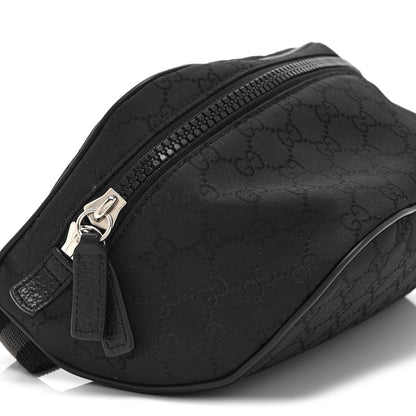 Nylon Monogram Fanny Pack Belt Bag Black