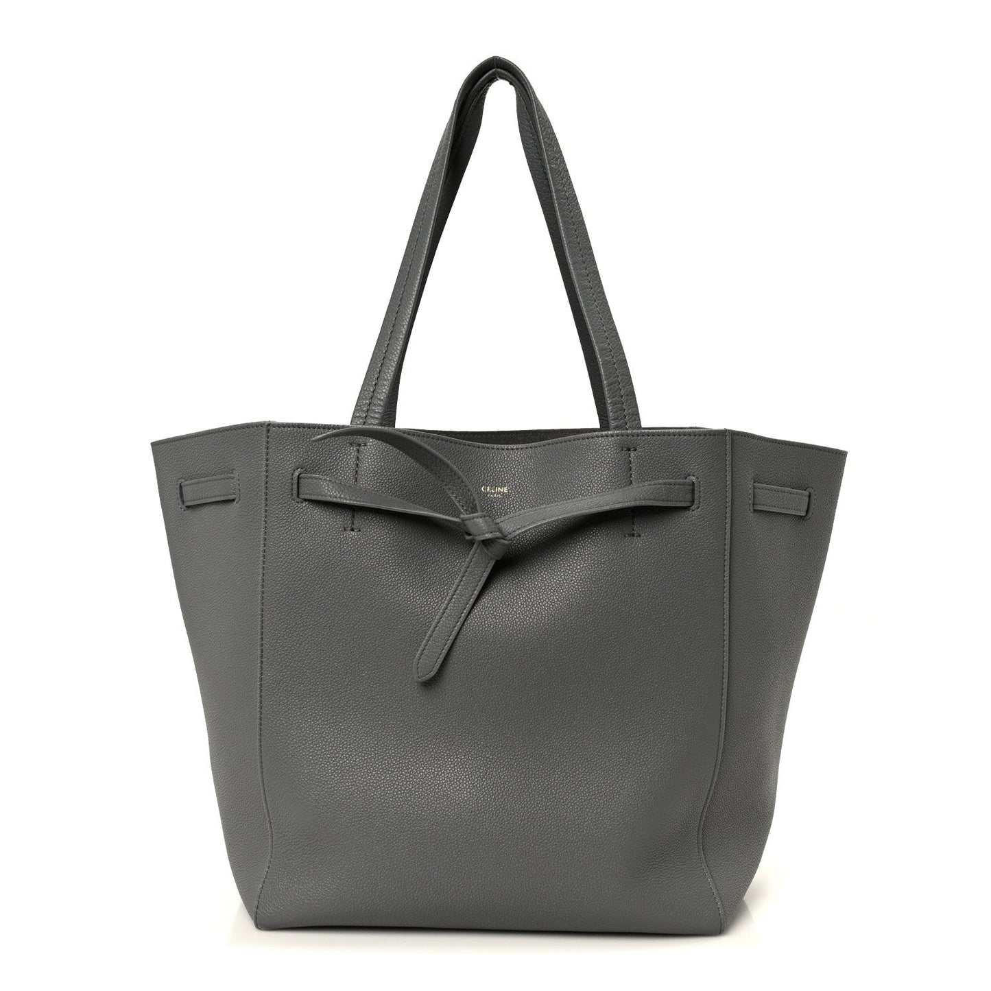 Soft Grained Calfskin Small Belt Cabas Phantom Grey