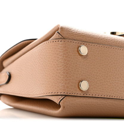 Dollar Calfskin Interlocking G Top Handle Shoulder Bag Camelia