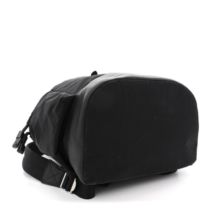 Nylon Grained Calfskin Watson Diaper Bag Black