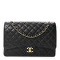 Caviar Quilted Maxi Double Flap Black