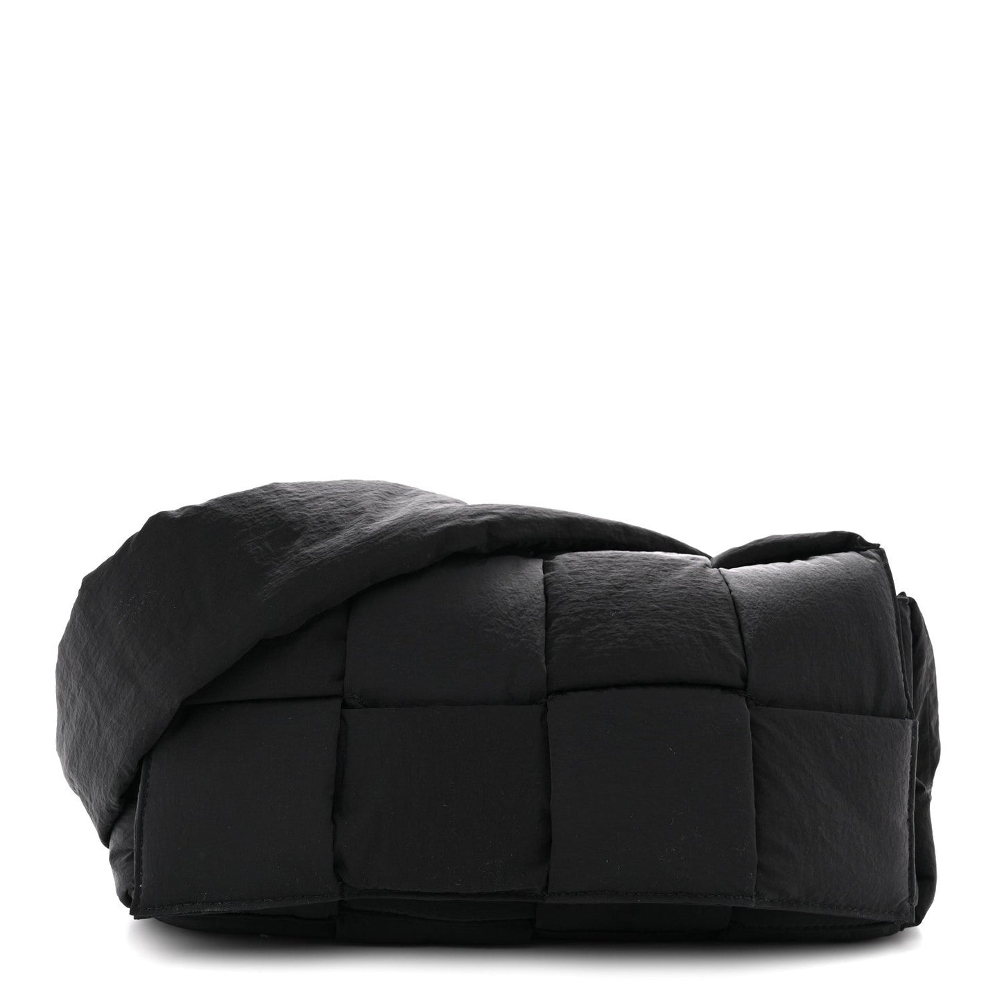 Nylon Intrecciato Padded Tech Cassette Bag Black