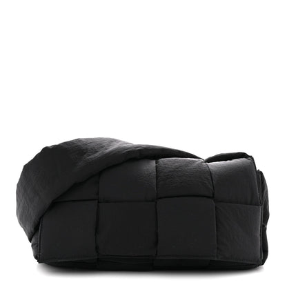 Nylon Intrecciato Padded Tech Cassette Bag Black