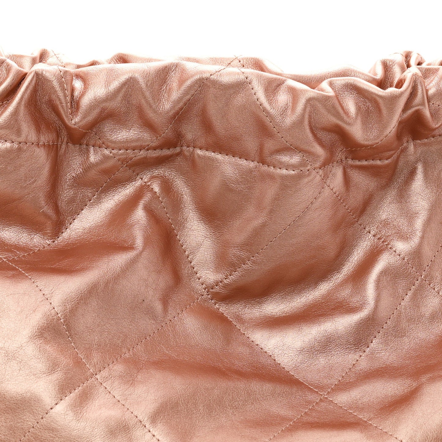 Metallic Calfskin Quilted Chanel 22 Copper