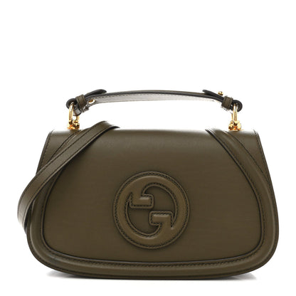 Roxy Calfskin Medium Blondie Top Handle Bag Forest Green