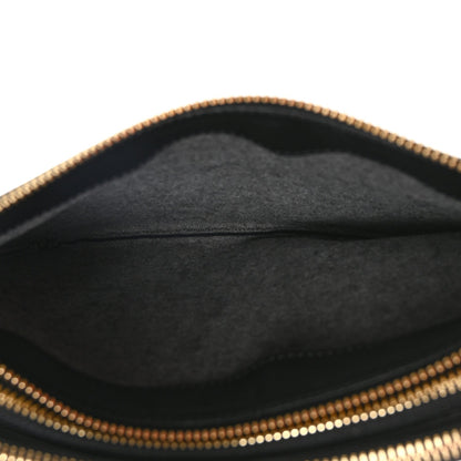 Lambskin Large Trio Crossbody Bag Black